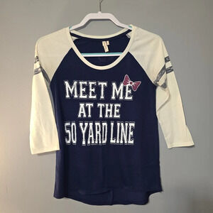 🌻🌻"Meet Me At The 50 Yard Line" 3/4 Sleeve Raglan Tee - Extra Small